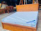 Teak Modern Side Full Cover 45" Bed with Arpico Spring Mattress 6x6