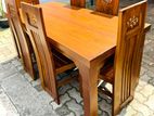 Teak Modern Wooden Top Dining Table and Heavy 6 Chairs Code 82736