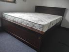 Teak New 6x5 Box Bed With Arpico Spring Mettress 7 Inches