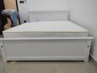 Teak New 72x60 White Colour Box Bed and Arpico Spring Mettress