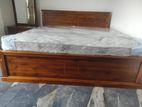 Teak New 72x72 Bed and Arpico Spring Mettress