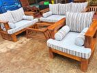 Teak Panda Ex Heavy Large sofa set with stone table code 83836