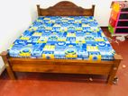 Teak Queen Bed And DL Mattresses 6*5 ft.