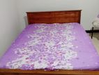 Teak Queen Size 5×6 Bed with Mattress