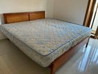 Teak Queen Size Bed with Mattress