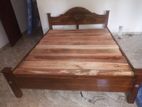 teak queens arch bed (B-4) (70-60)