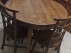 Teak Round Table with Chair