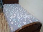 Teak Single Bed with Mattress