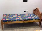 Teak Single Bed with Mattress