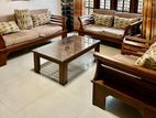 Teak Sofa 3-2-1 With Coffee Table