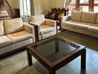 Teak Sofa Set with Coffee Table