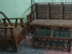 Teak Sofa Set with Coffee Table