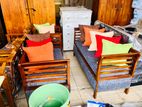 Teak Sofa Set With Stool