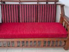 Teak sofa, three seats one piece