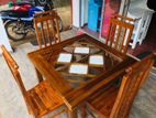 Teak Squire Dinning Table with 4 Chairs