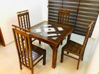 Teak Squire Dinning Table with 4 Chairs