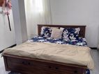 Teak Super King Bed with Hybrid Mattress