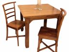 Teak Table with 2 Chairs තේක්ක ලී මේසය සමග පුටු (6 Sets)