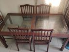 Teak table with 6 chairs