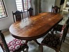 Teak Table with 6 Chairs