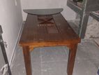Teak Glass Top Table with Chairs