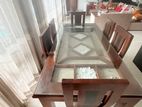 Teak Table with Six Chairs