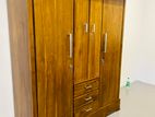 Teak Three Door Wardrobe with Drawers
