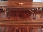 Teak Adjutable Dining/ Sitting Table Set