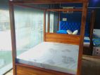 Teak Viyan Bed & Japanese Bonded form Mattress--5x6--TDT0302