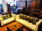 Teak White Sofa Set