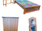 Teak With Melamine ( 7 Items ) Bedroom Package