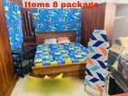 Teak With Melamine Budget Bedroom Package ( 8 items )