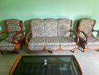 Teak Wood Sofa Set with Coffee Table