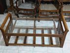 Teak Wood Sofa Set with Coffee Table