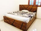 Teak wood box bed with arpico springs mattres
