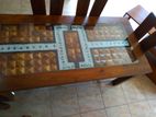 Teak Wood Box Dining Table with Chairs