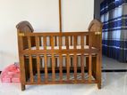 Teak Wood Cot with Latex Mattress