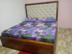 Teak Wood Cushion Bed with Arpico Springs