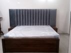 Teak Wood Cushion Bed With Arpico Springs Mattres