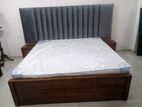 Teak Wood Cushion Bed With Arpico Springs Mattress