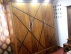 teak wood cushion Three door wardrobe