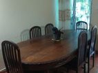 Teak Wood Dining Table with 8 Chairs