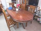 Teak Wood Dining Table with Chairs