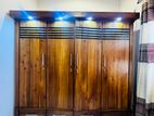 teak wood four doors wardrobe