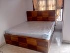 Teak Wood Full Cover Box Bed with Arpico Springs Mattres