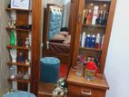 teak wood full mirror dressing table