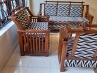 Teak Wood Sofa Set (3+2+1) with table