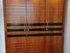 Teak Wood There Door Wardrobe