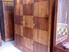 teak wood three door wardrobe