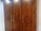 teak wood three door wardrobe